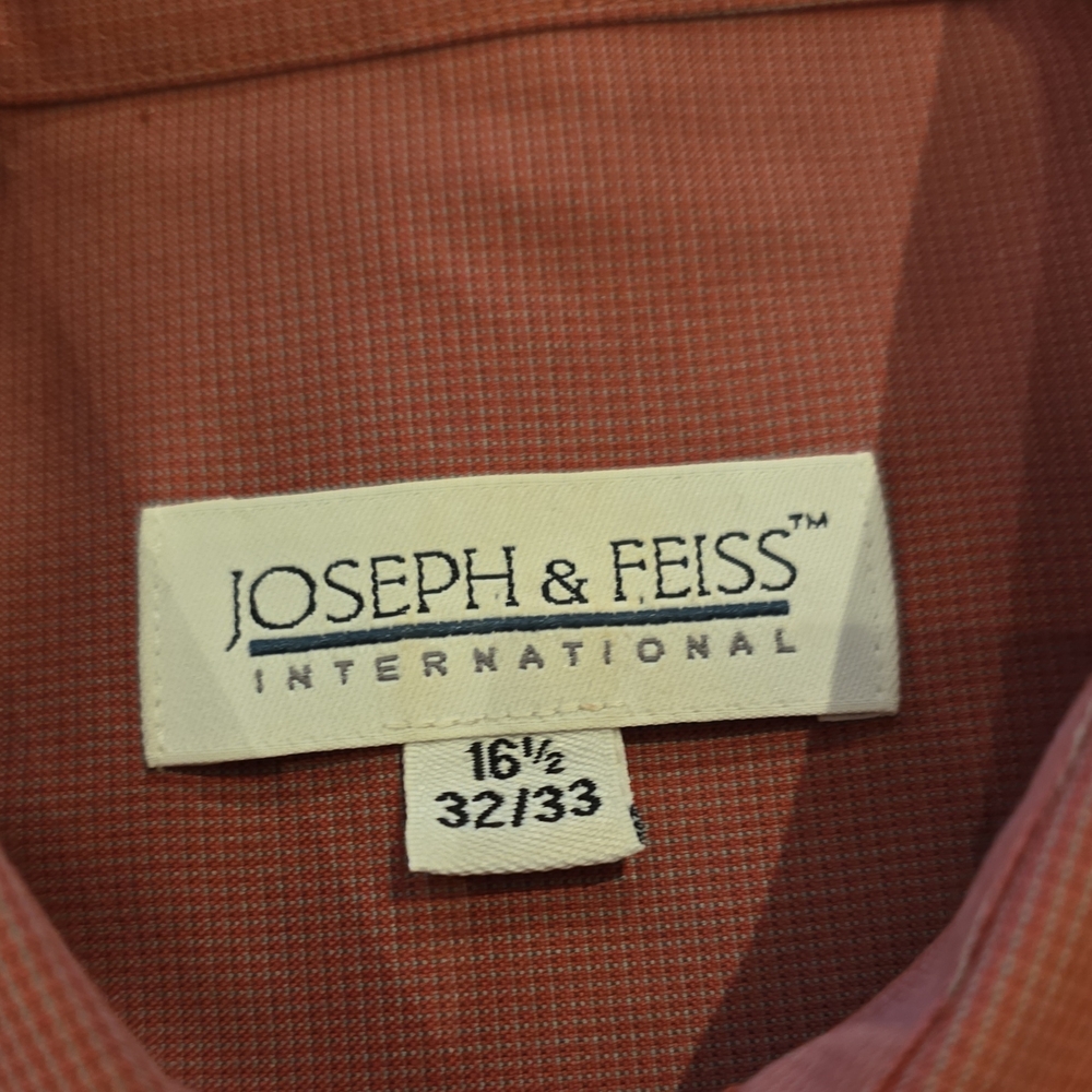 Joseph & Feiss Men's Brick Red Dress Shirt